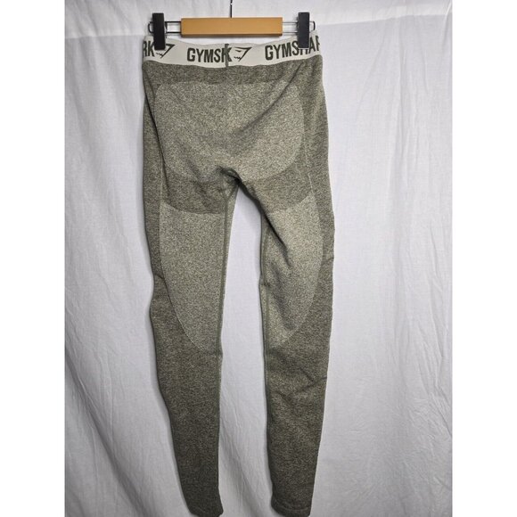 Gymshark Flex Mid Rise Waist Spellout Leggings Green Size Medium - Picture 6 of 7